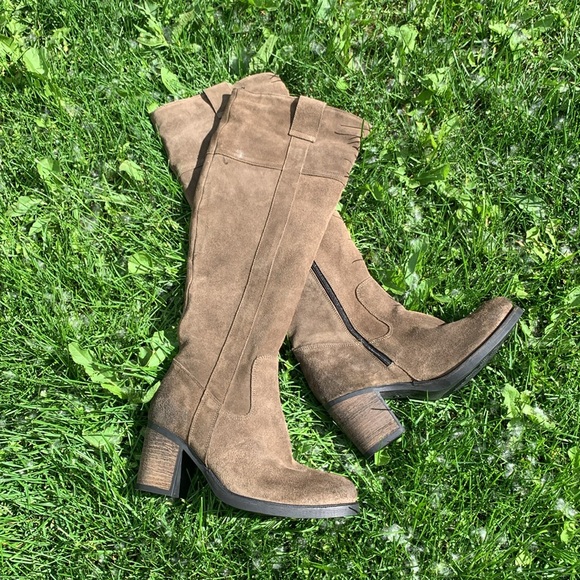 Knee high suede Bos & Co. khaki tan Horton EU40 - Picture 9 of 12